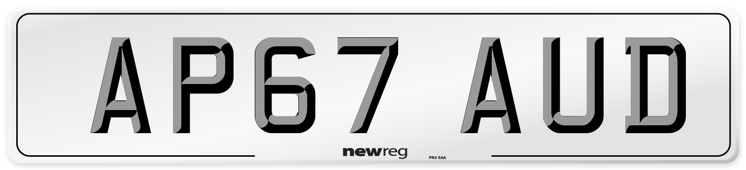 AP67 AUD Number Plate from New Reg